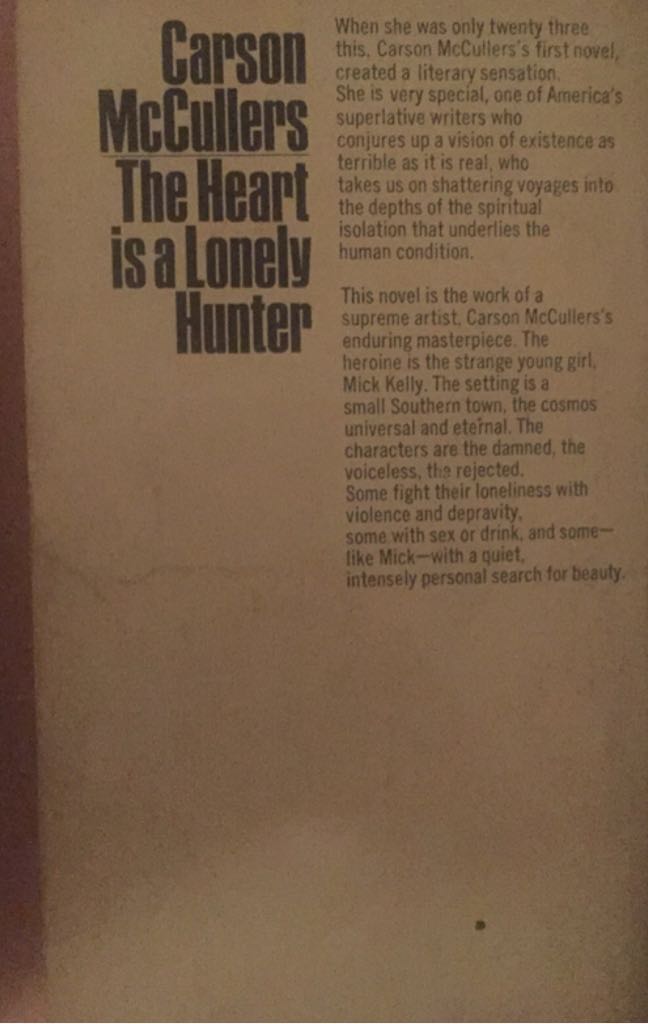 The Heart Is A Lonely Hunter  book collectible - Main Image 2