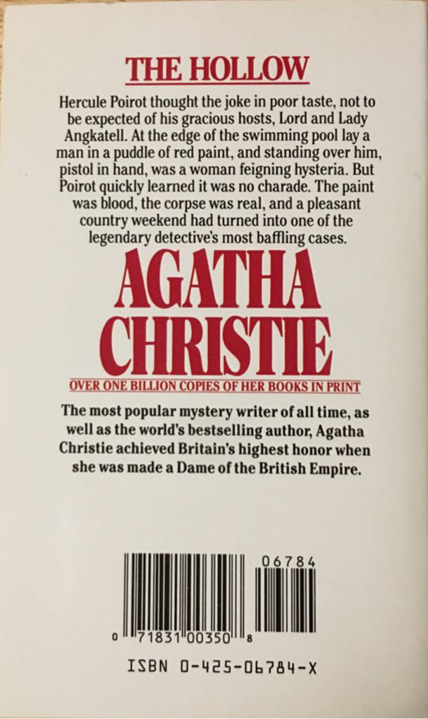 The Hollow - Agatha Christie (Berkley Books - Paperback) book collectible - Main Image 2