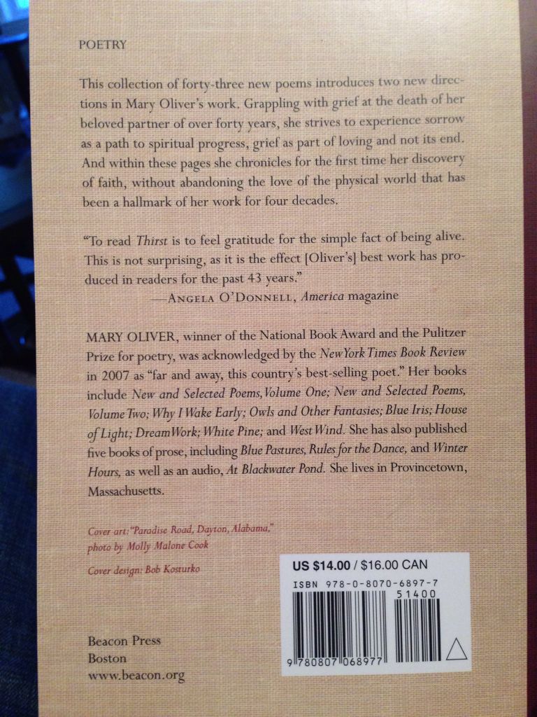 Thirst - Mary Oliver (Beacon Press (MA) - Paperback) book collectible [Barcode 9780807068977] - Main Image 2
