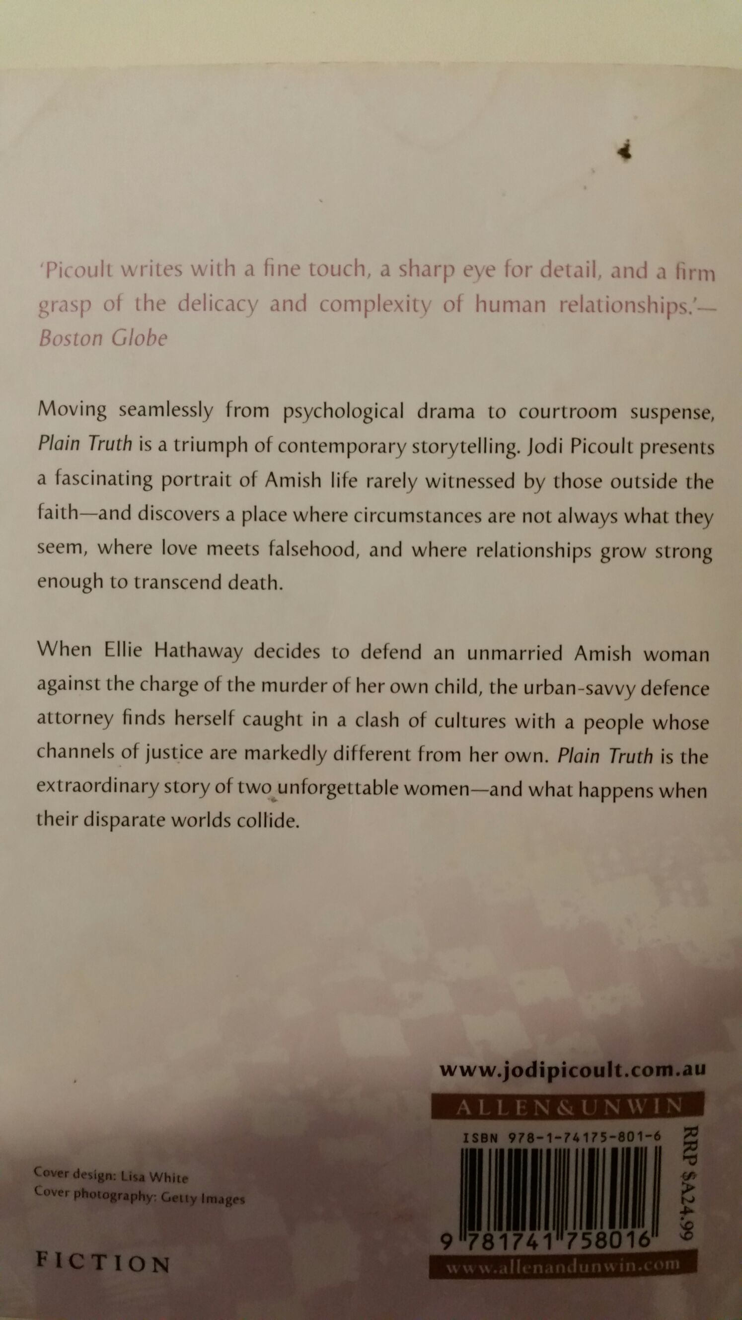 Plain Truth - Jodi Picoult (Allen & Unwin - Paperback) book collectible [Barcode 9781741758016] - Main Image 2