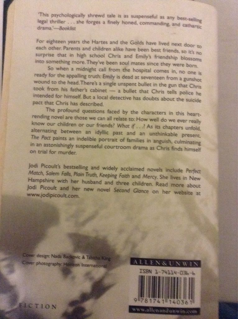 Pact, The - Jodi Picoult (Allen & Unwin - Paperback) book collectible [Barcode 9781741140361] - Main Image 2