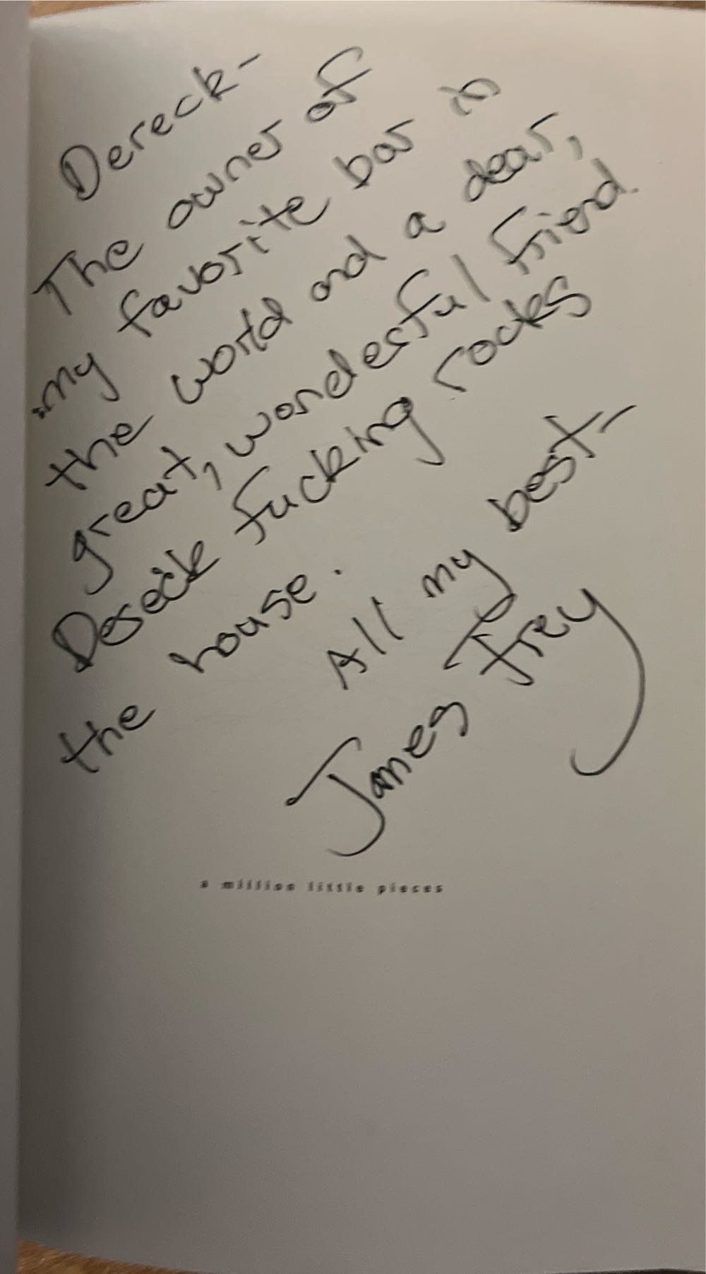 A Million Little Pieces - James Frey (Nan A. Talese - Hardcover) book collectible [Barcode 9780385507752] - Main Image 2