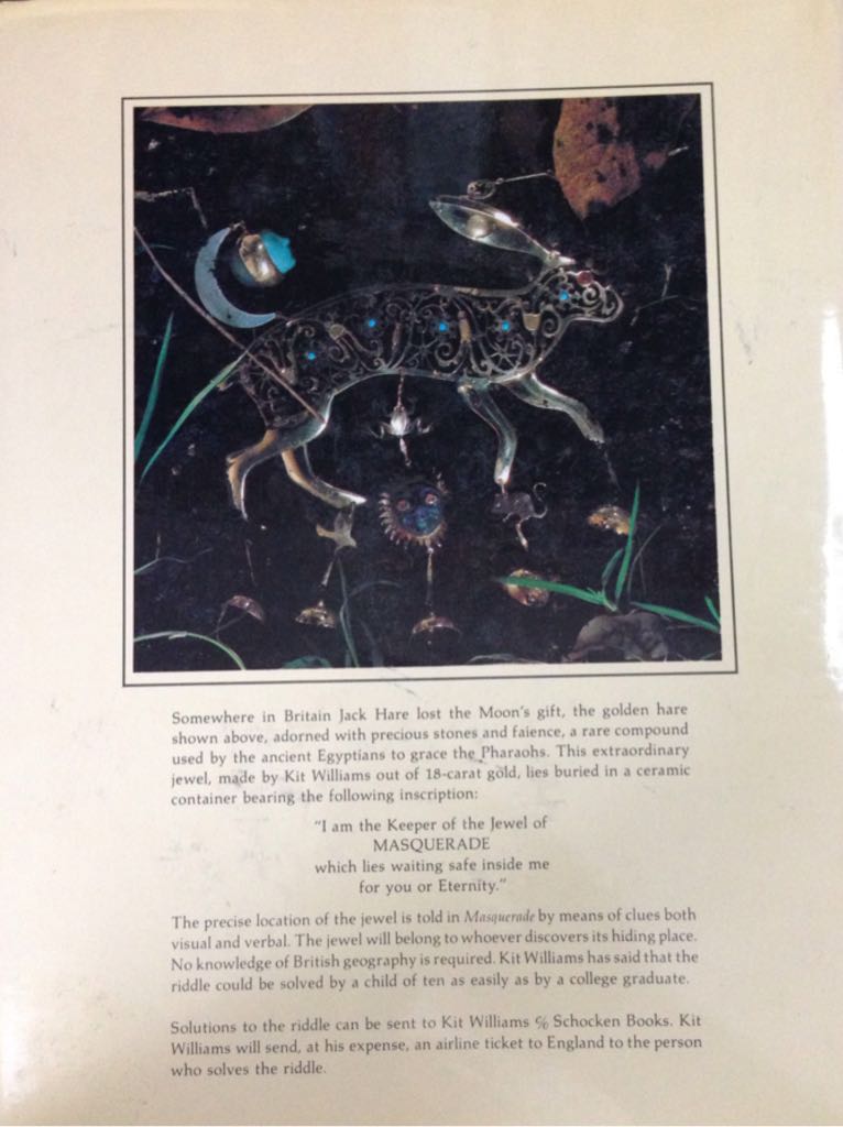 Masquerade - Kit Williams (Schocken - Hardcover) book collectible [Barcode 9780805237474] - Main Image 2