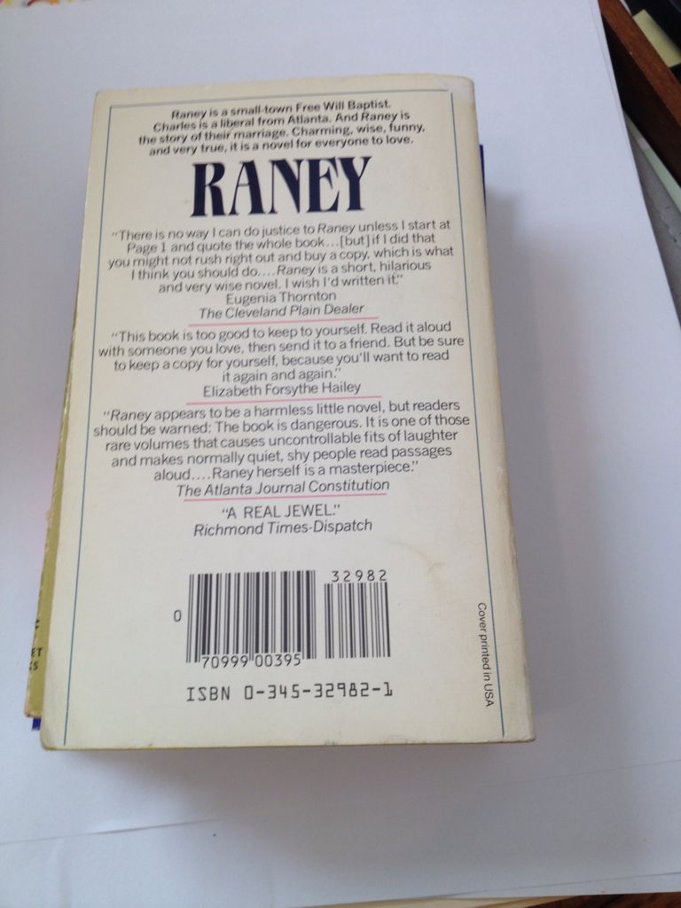 Raney - Clyde Edgerton (Ballantine Books - Paperback) book collectible [Barcode 9780345329820] - Main Image 2