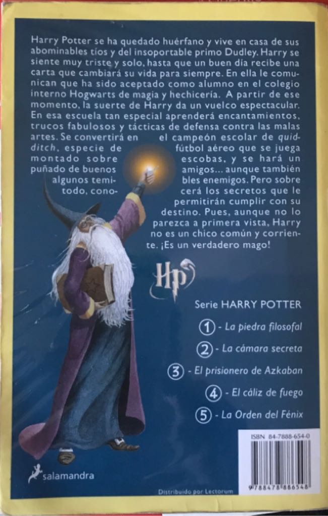 Harry Potter Y La Piedra Filosofal - J. K. Rowling (Salamandra - Paperback) book collectible [Barcode 9788478886548] - Main Image 2
