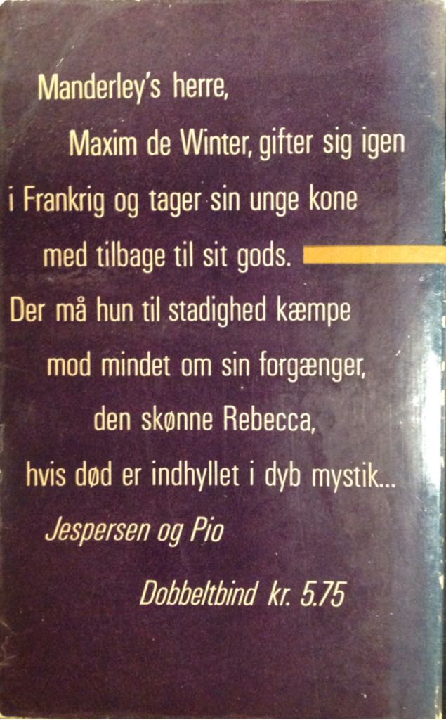 Rebecca - Du Maurier (Paperback) book collectible - Main Image 2