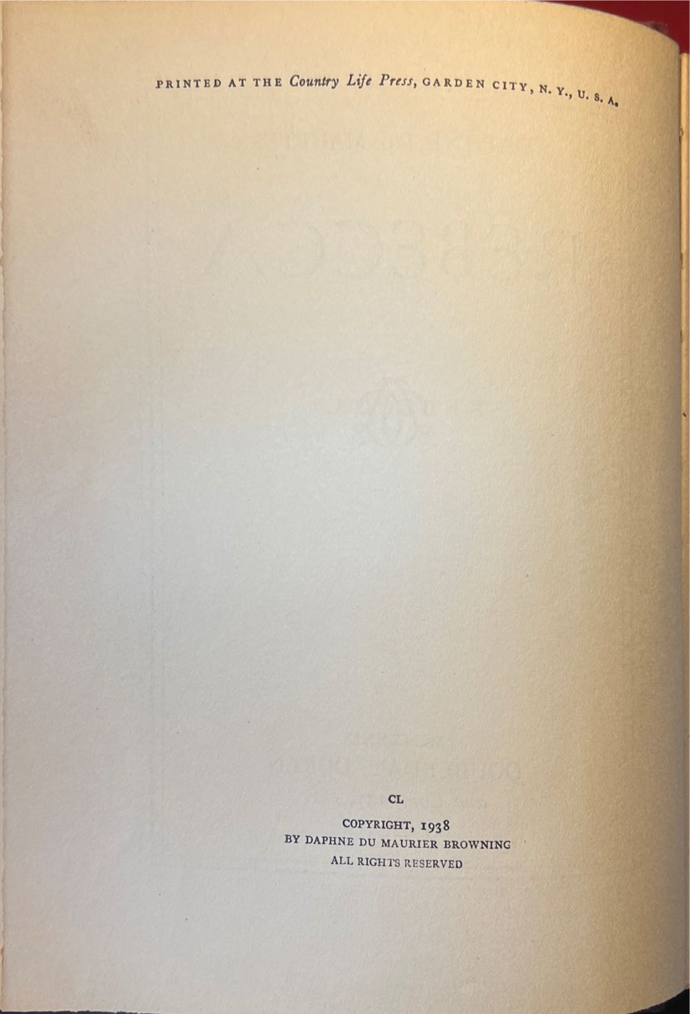 Rebecca - Daphne Du Maurier (Doubleday And Company, Inc. - Hardcover) book collectible - Main Image 3