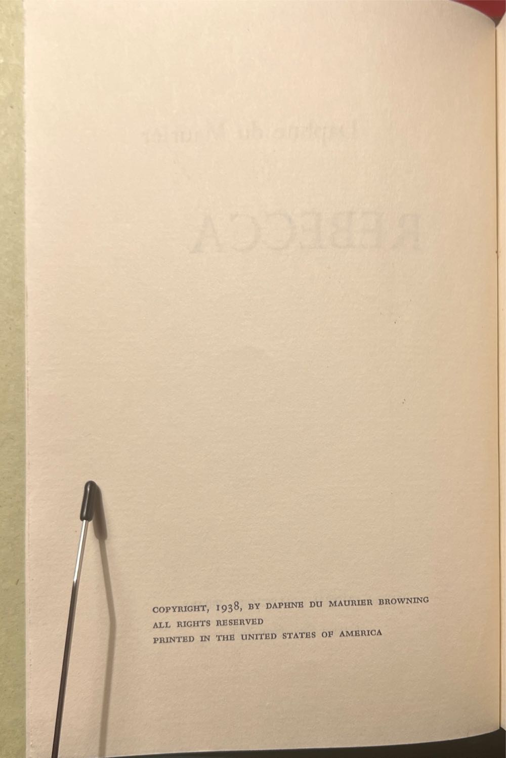 Rebecca - Daphne Du Maurier (International Collectors Library - Hardcover) book collectible - Main Image 3