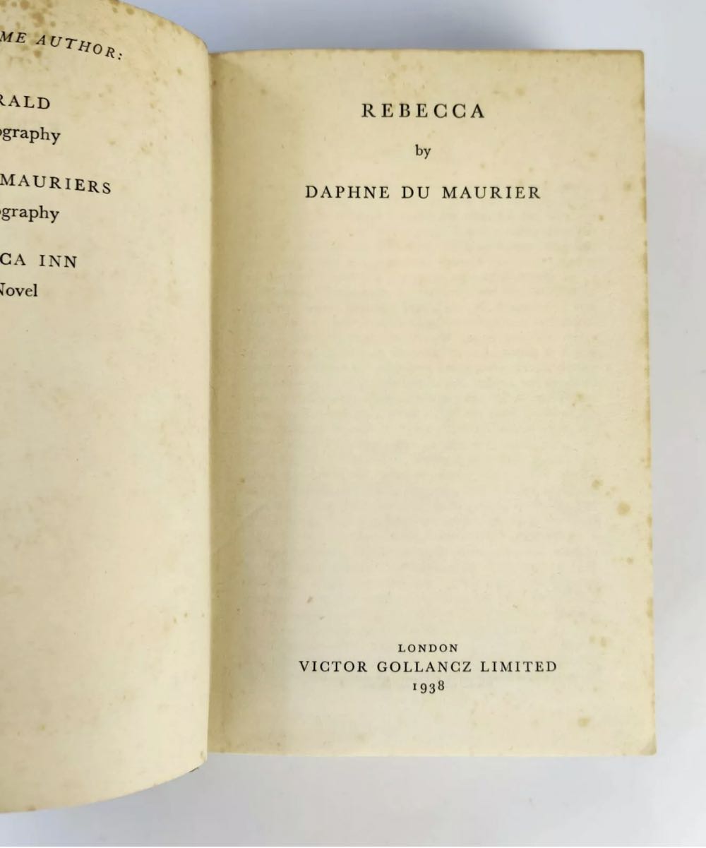 Rebecca - Du Maurier (London : Victor Gollancz - Hardcover) book collectible - Main Image 3