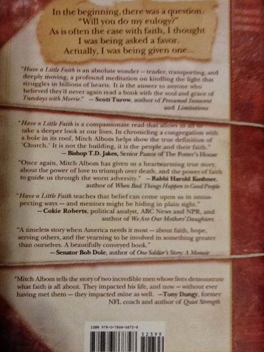 Have A Little Faith - Mitch Albom (Hyperion - Hardcover) book collectible [Barcode 9780786868728] - Main Image 2