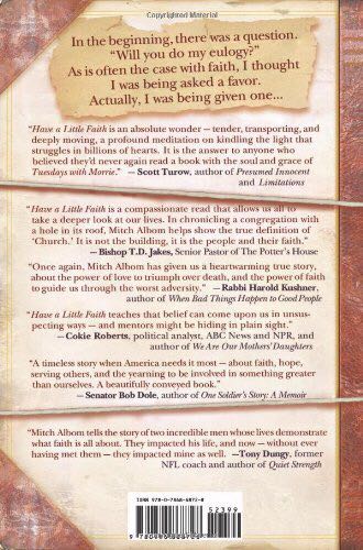 Have A Little Faith - Mitch Albom (Sphere - Hardcover) book collectible [Barcode 9781847442918] - Main Image 2