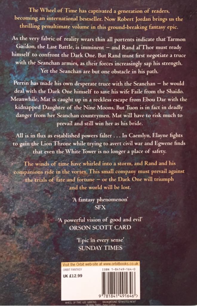 Knife of Dreams - Robert Jordan (Orbit - Trade Paperback) book collectible [Barcode 9781841491646] - Main Image 2