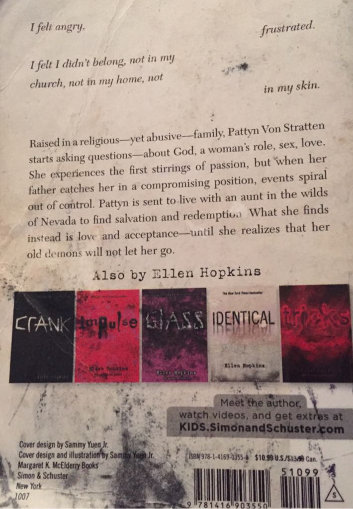 Burned - Ellen Hopkins (Margaret K. McElderry Books - Paperback) book collectible [Barcode 9781416903550] - Main Image 2