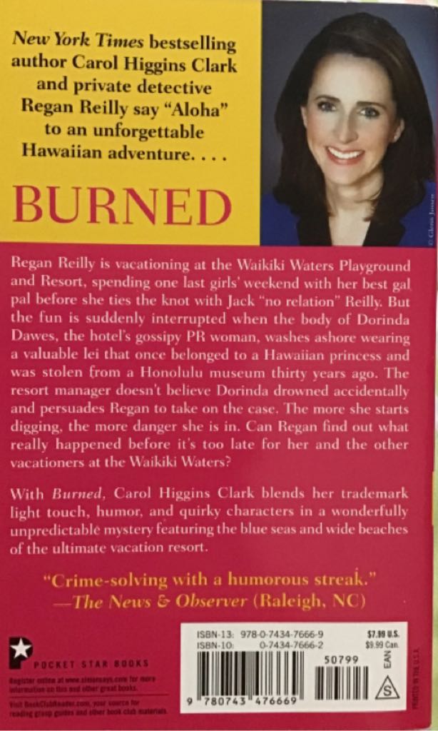 Burned - Carol Higgins Clark (Paperback) book collectible - Main Image 2