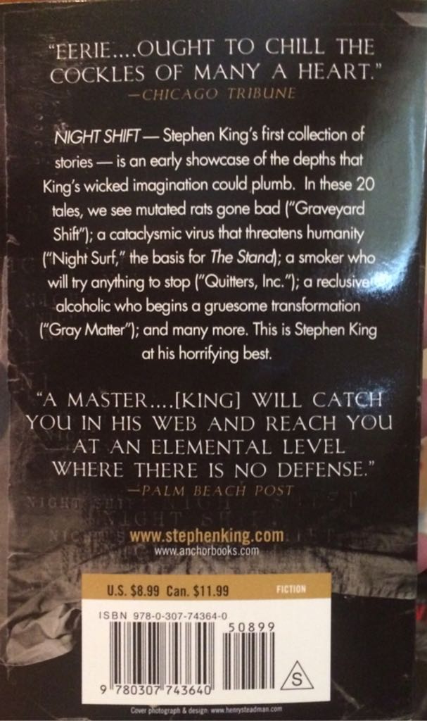 Night Shift - Stephen King (Anchor Books - Paperback) book collectible [Barcode 9780307743640] - Main Image 2