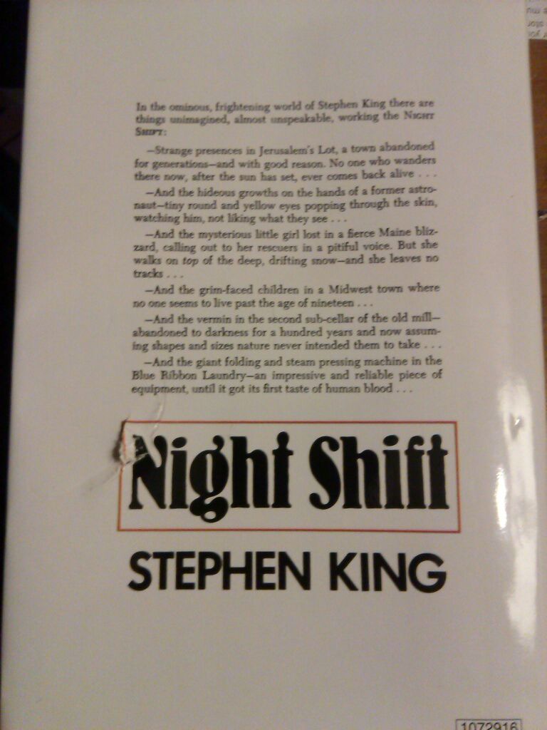 Night Shift - Stephen King (Doubleday - Hardcover) book collectible [Barcode 9780385129916] - Main Image 2