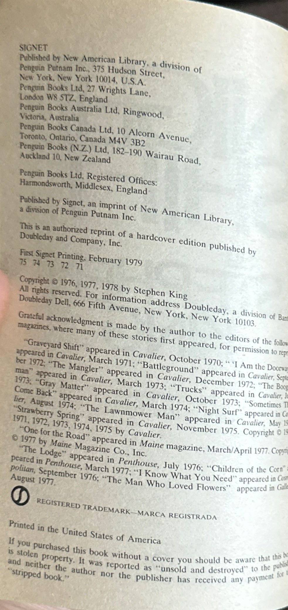 Night Shift - Stephen King (Signet Fiction - Paperback) book collectible [Barcode 9780451170118] - Main Image 4