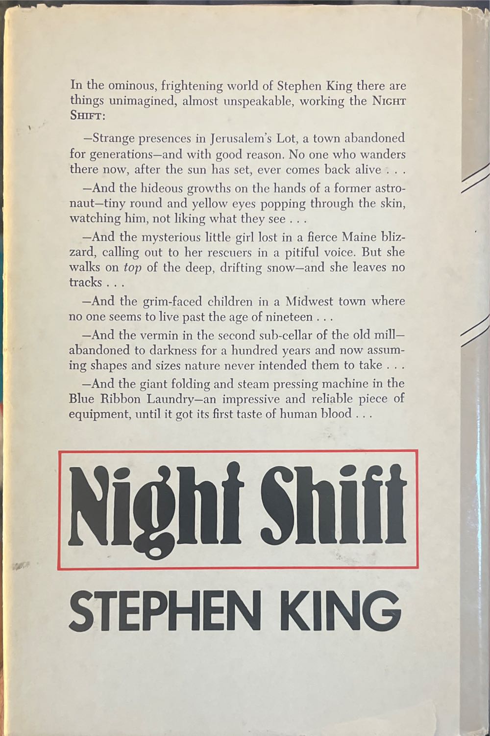 Night Shift - Stephen King (Doubleday And Company, Inc. - Hardcover) book collectible - Main Image 2