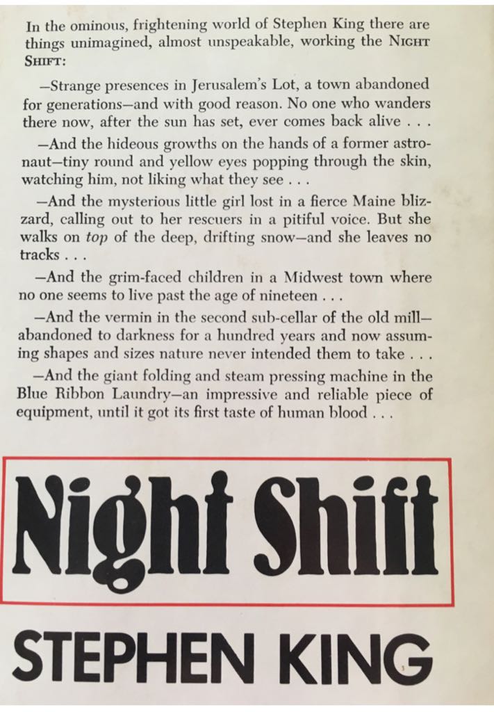 Night Shift - Stephen King (A Doubleday Book - Hardcover) book collectible - Main Image 2