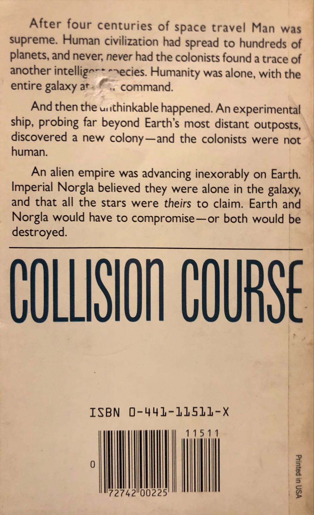Collision Course - C. Stephens (Ace Books) book collectible [Barcode 9780441115112] - Main Image 2