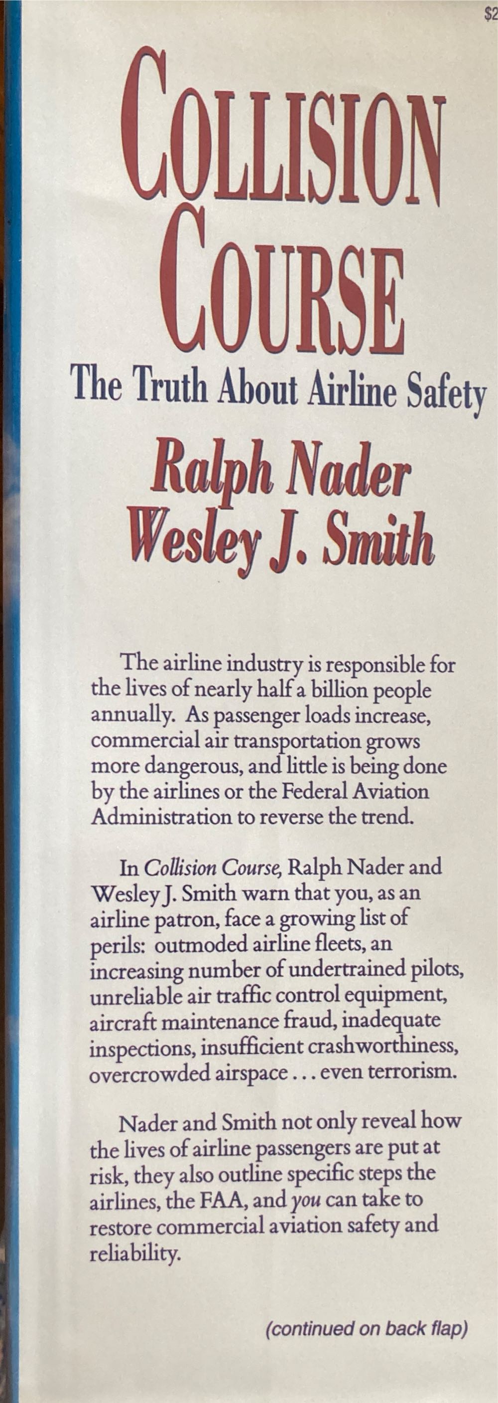 Collision course - Ralph Nader book collectible [Barcode 9780830642717] - Main Image 3