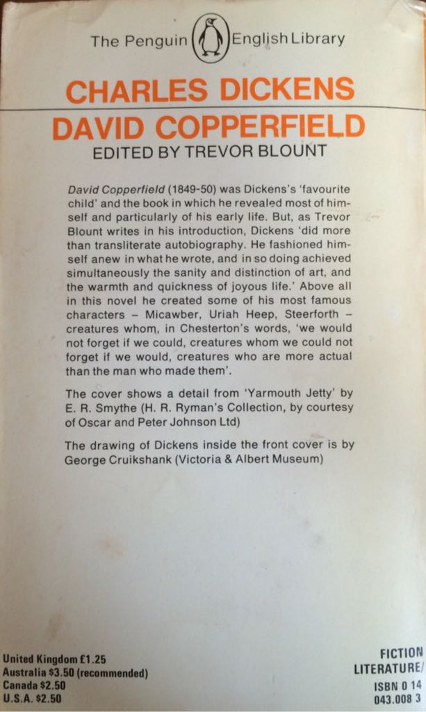 David Copperfield - Charles Dickens (Penguin Classics - Paperback) book collectible [Barcode 9780140434941] - Main Image 2