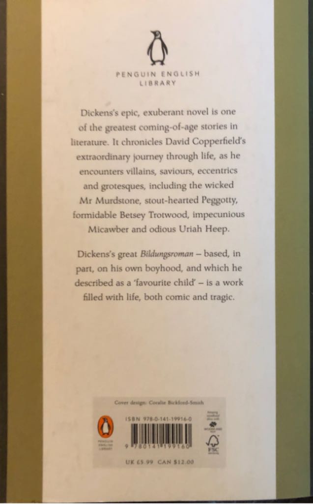David Copperfield - Charles Dickens (Penguin UK - Paperback) book collectible [Barcode 9780141199160] - Main Image 2