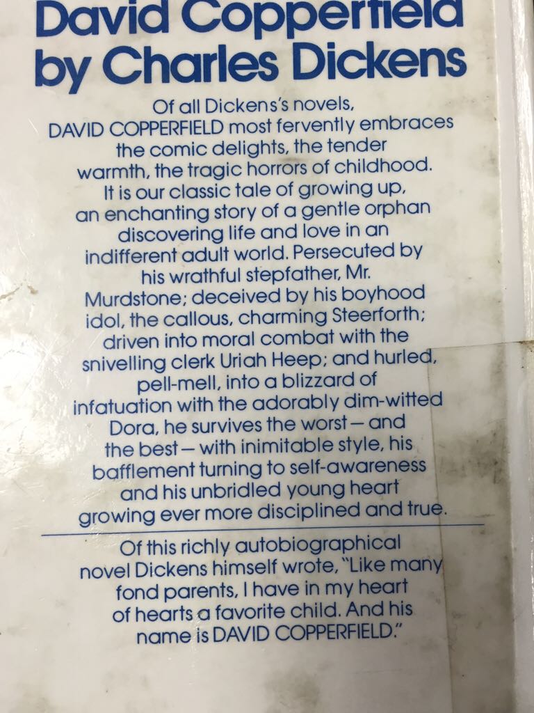 David Copperfield - Charles Dickens (Bantam Books - Paperback) book collectible [Barcode 9780553210514] - Main Image 2