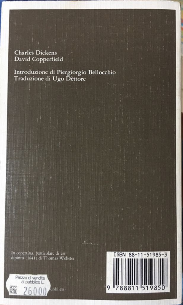 David Copperfield  (Arnoldo Garzanti Editore) book collectible [Barcode 9788811519850] - Main Image 2