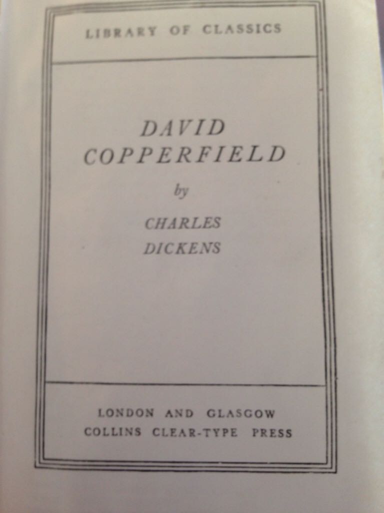 David Copperfield  (London And Glasgow Collins Clear Type Press) book collectible - Main Image 2