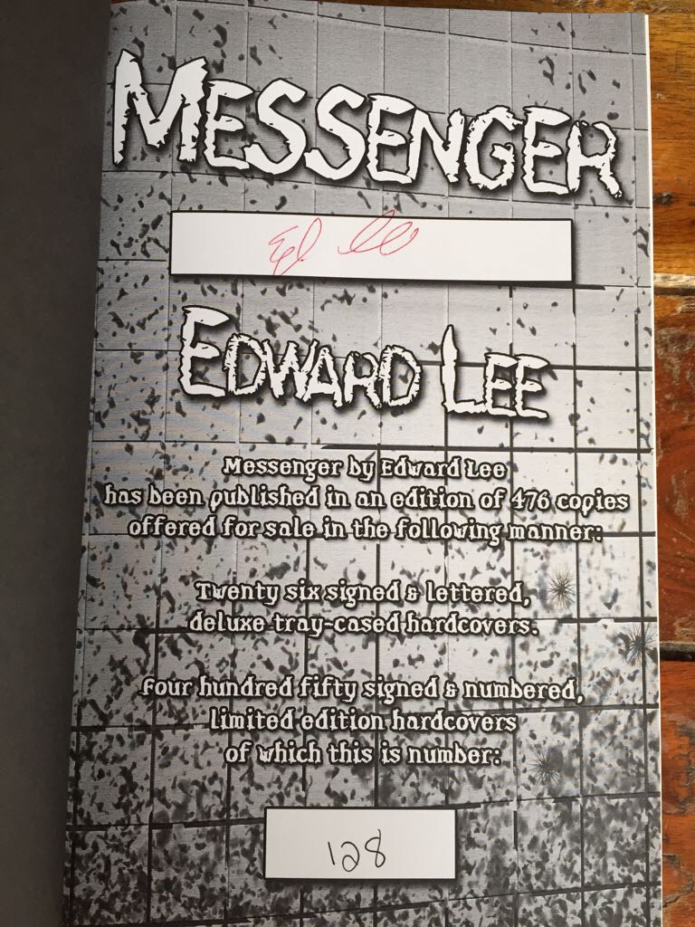 Messenger - Edward Lee (Necro Publications - Hardcover) book collectible [Barcode 9781889186504] - Main Image 2