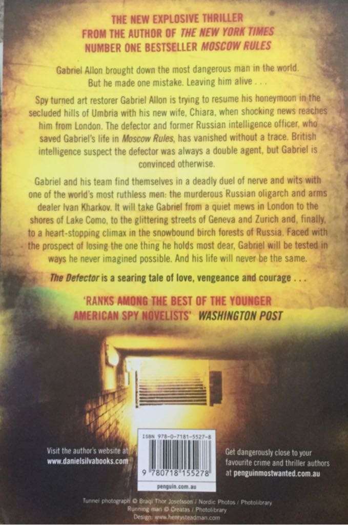 The Defector - Daniel Silva (Penguin Books - Trade Paperback) book collectible [Barcode 9780718155278] - Main Image 2