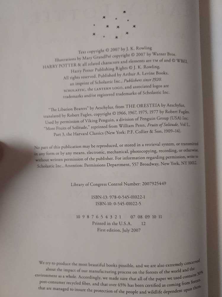 Harry Potter and the Deathly Hallows - J. K. Rowling (Turtleback - Hardcover) book collectible [Barcode 9780606004206] - Main Image 3
