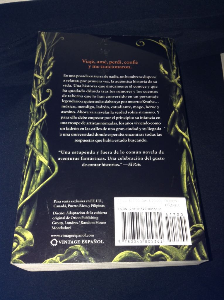 El Nombre Del Viento - Rothfuss, Patrick book collectible [Barcode 9780345805362] - Main Image 2
