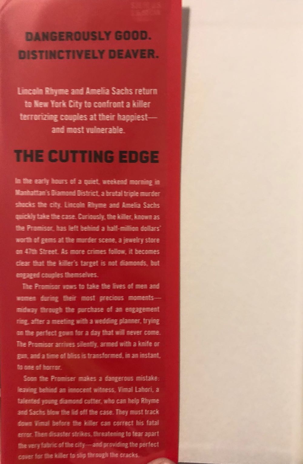 Cutting Edge, The - Jeffery Deaver (Hachette Book Group - Hardcover) book collectible [Barcode 9781455536429] - Main Image 4