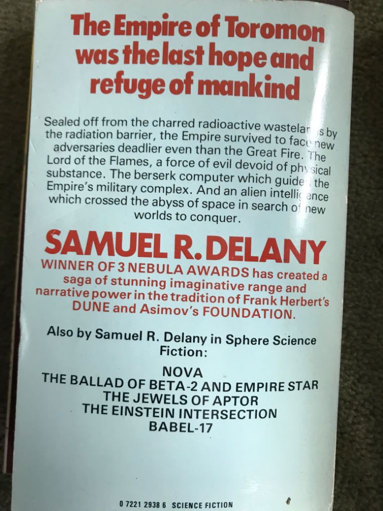 Fall Of The Towers, The - Samuel R. Delany (Sphere) book collectible [Barcode 9781400031320] - Main Image 2