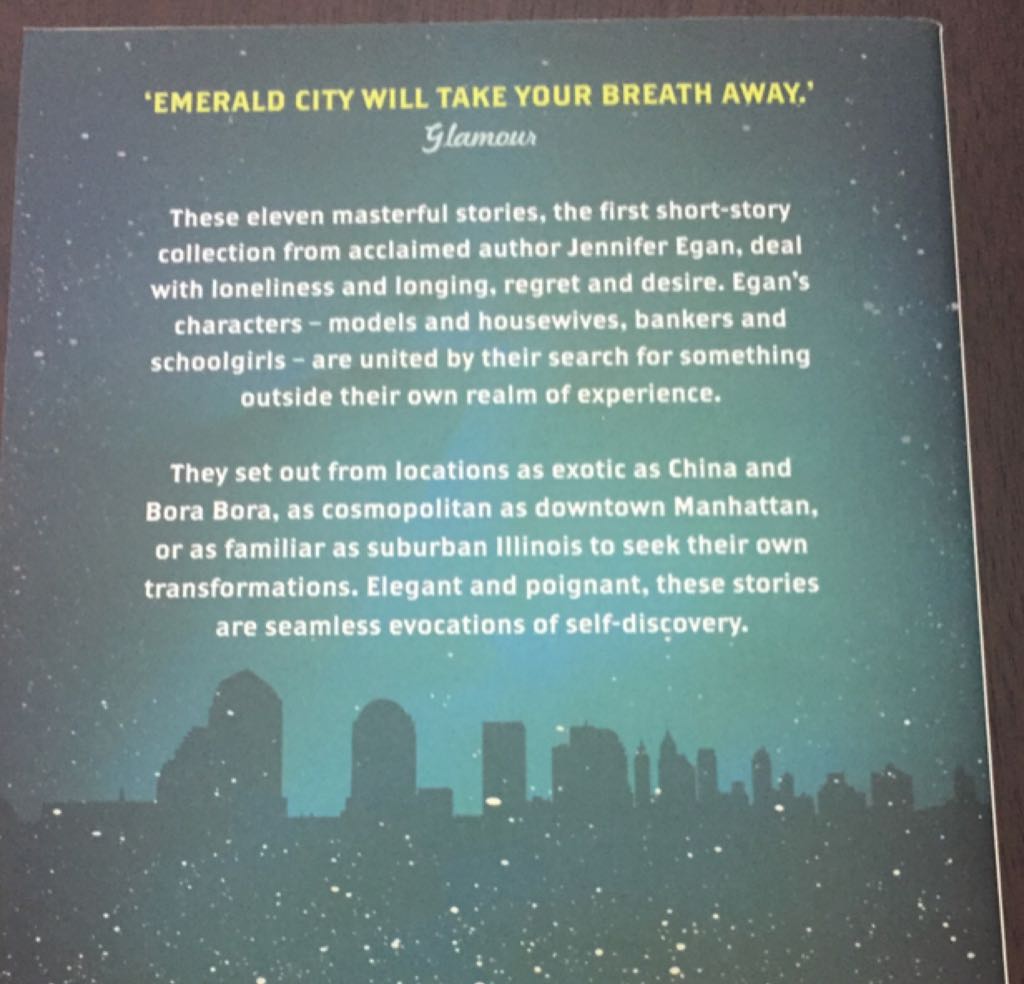 Emerald City - Jennifer Egan book collectible [Barcode 9781780331218] - Main Image 2