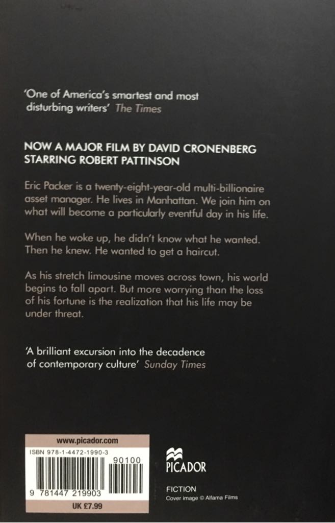 Cosmopolis - Don DeLillo (Picador - Paperback) book collectible [Barcode 9781447219903] - Main Image 2