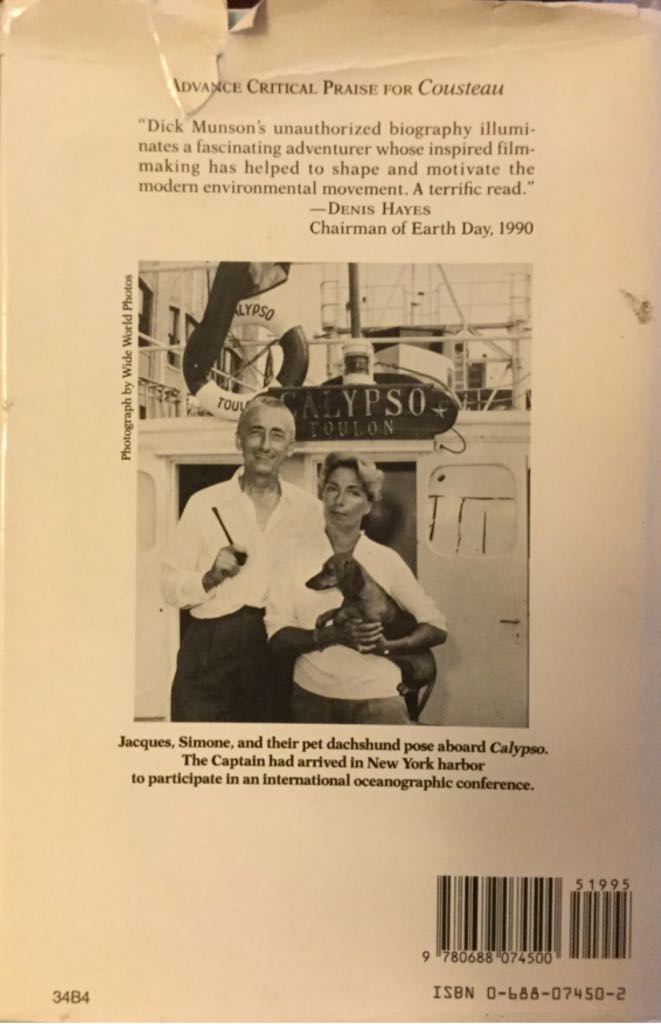 Cousteau - Richard Munson (William Morrow & Co - Hardcover) book collectible [Barcode 9780688074500] - Main Image 2