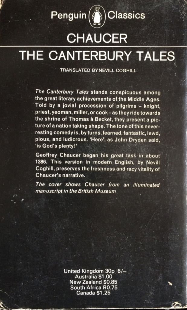Canterbury Tales, The - Geoffrey Chaucer (Penguin Books - Paperback) book collectible [Barcode 9780140440225] - Main Image 2