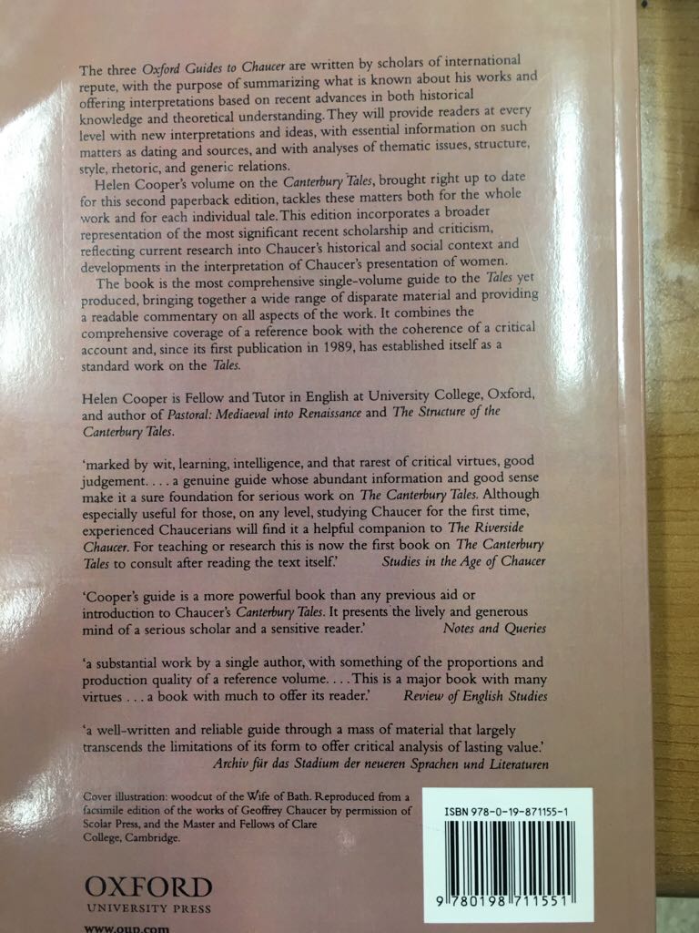 The Canterbury Tales  (Oxford University Press, USA) book collectible [Barcode 9780198711551] - Main Image 2