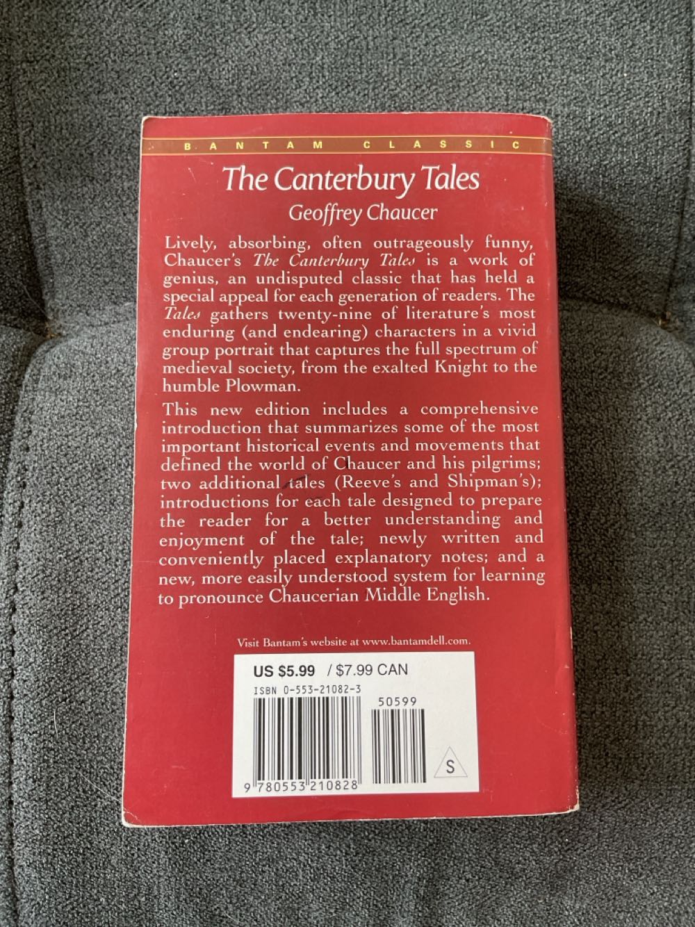 The Canterbury Tales - Geoffrey Chaucer (Bantam Books - Paperback) book collectible [Barcode 9780553210828] - Main Image 2