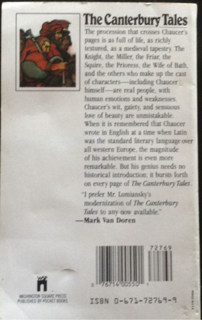 The Canterbury Tales - Geoffrey Chaucer (Penguin Classics - Paperback) book collectible [Barcode 9780671727697] - Main Image 2