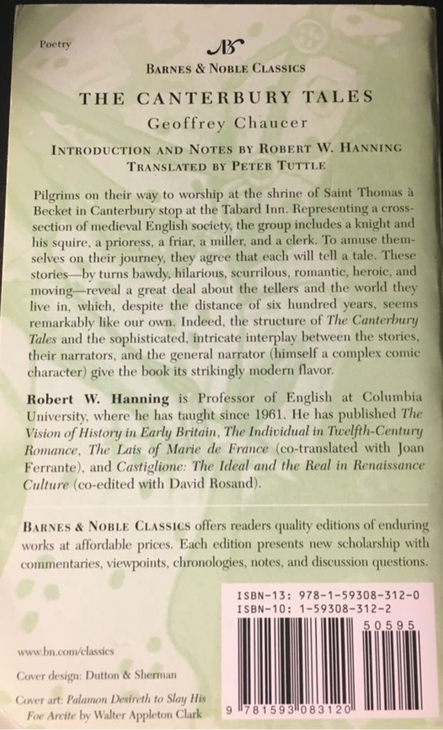 Canterbury Tales, The - Geoffrey Chaucer (Oxford University Press, USA - Trade Paperback) book collectible [Barcode 9781593083120] - Main Image 2