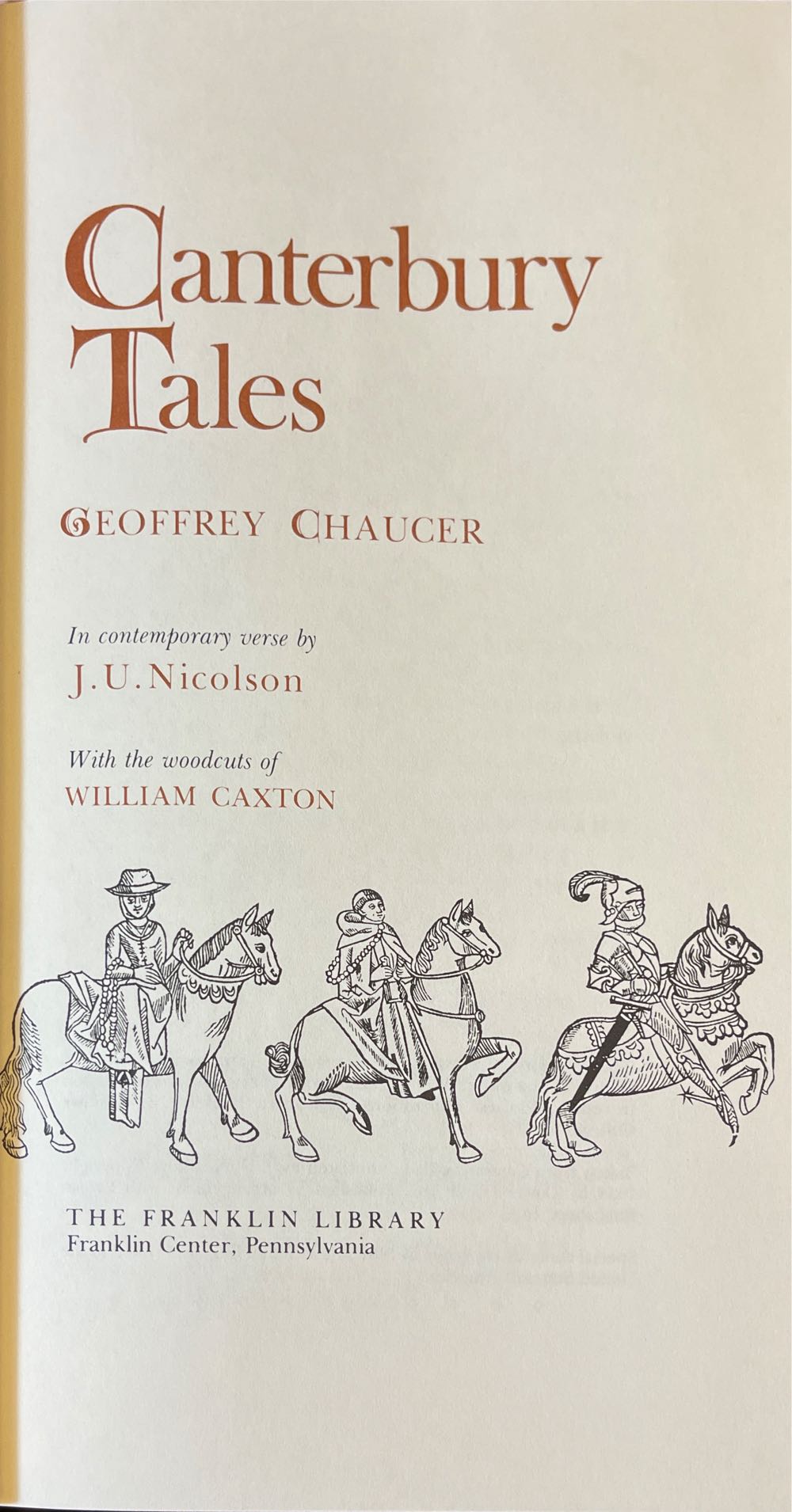 The Canterbury Tales - Geoffrey Chaucer (The Franklin Library - Hardcover) book collectible - Main Image 2