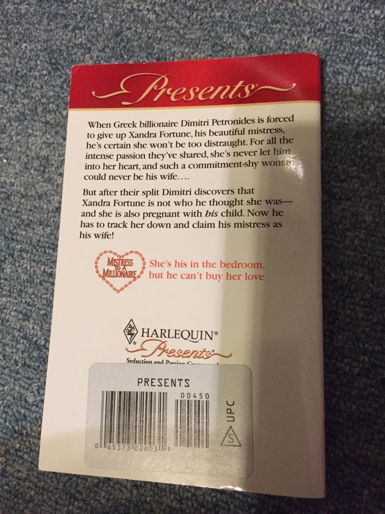 The Billionaires Pregnant Mistress  (Paperback) book collectible [Barcode 9781426867200] - Main Image 2