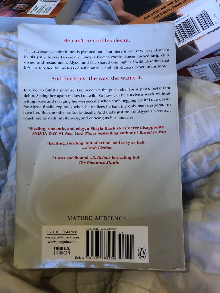 Wicked Lovers #3 Delicious - Shayla Black (Heat - Paperback) book collectible [Barcode 9780425268230] - Main Image 2