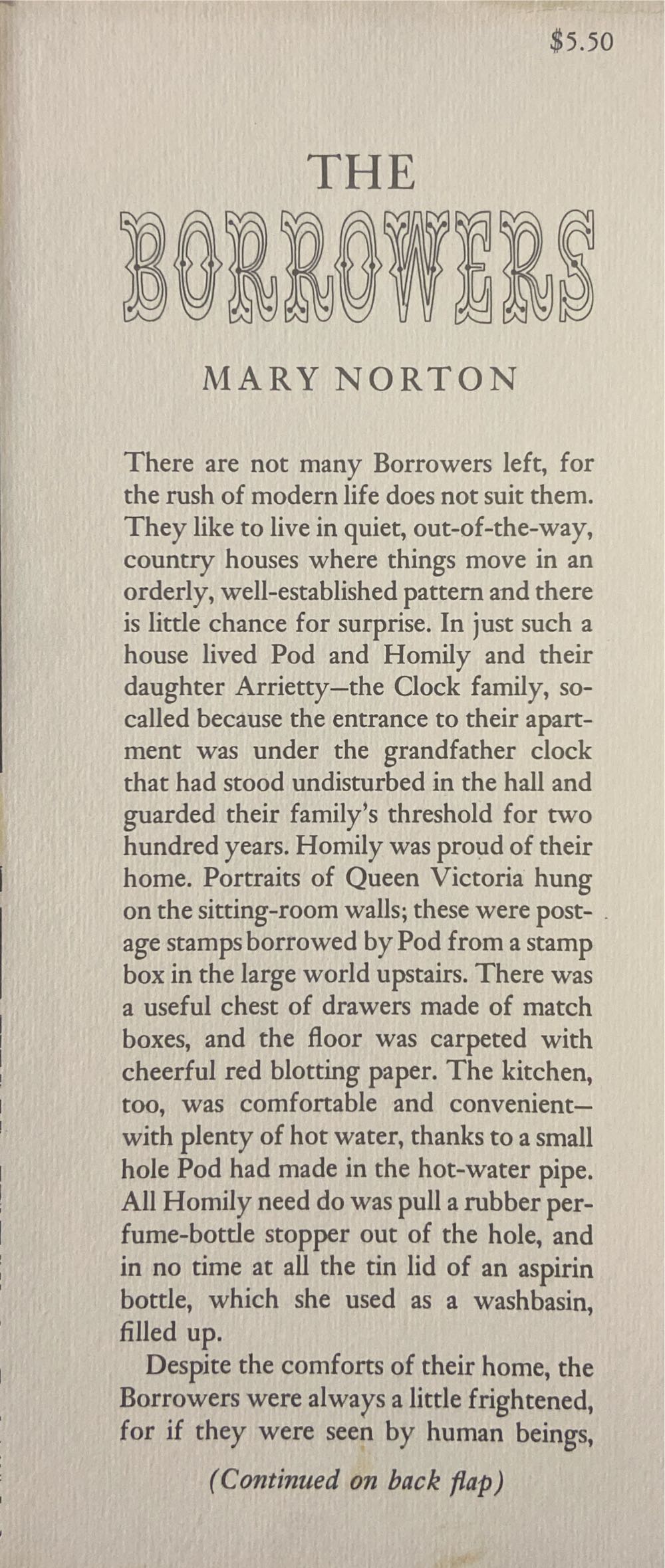 The Borrowers - Mary Norton (Houghton Mifflin Harcourt - Hardcover) book collectible [Barcode 9780152099879] - Main Image 3