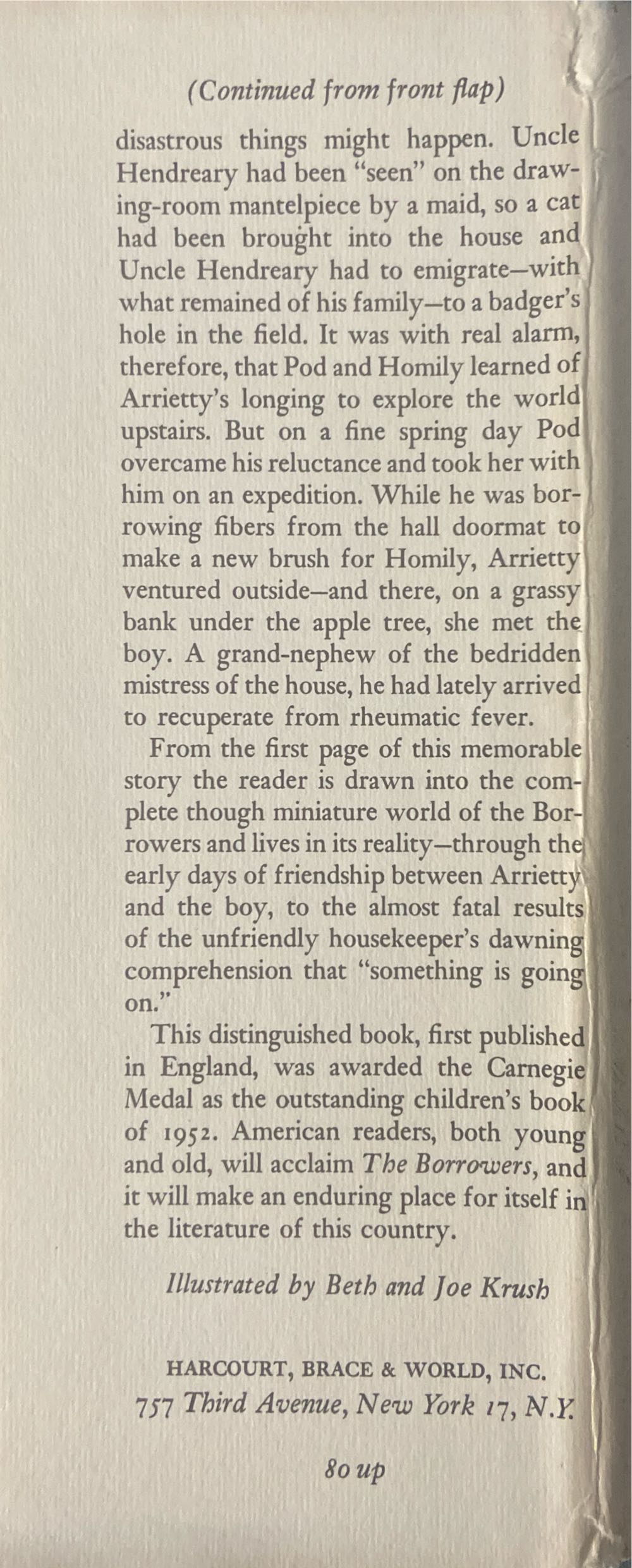 The Borrowers - Mary Norton (Houghton Mifflin Harcourt - Hardcover) book collectible [Barcode 9780152099879] - Main Image 4