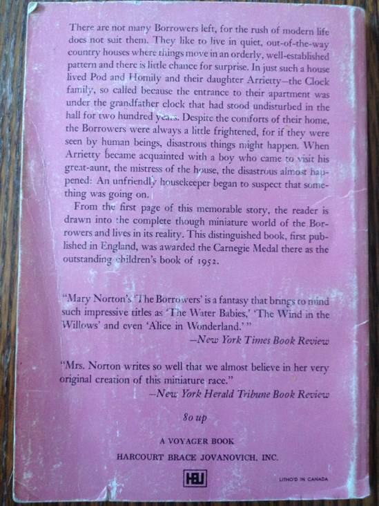 The Borrowers  (Harcourt Brace - Paperback) book collectible - Main Image 2